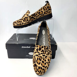 Dr. Scholl's Webster Loafer Shoes Womens Size 7 Tan Black Leopard Print Comfort